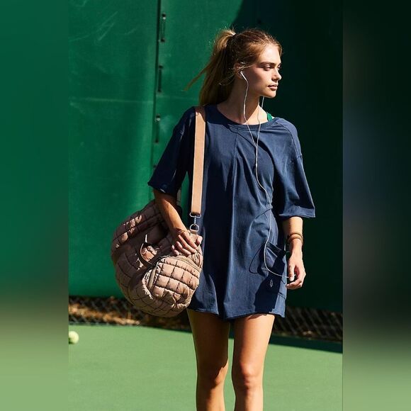 NWOT FREE PEOPLE Hot Shot Tee Romper - Electric Sunset - Picture 9 of 11